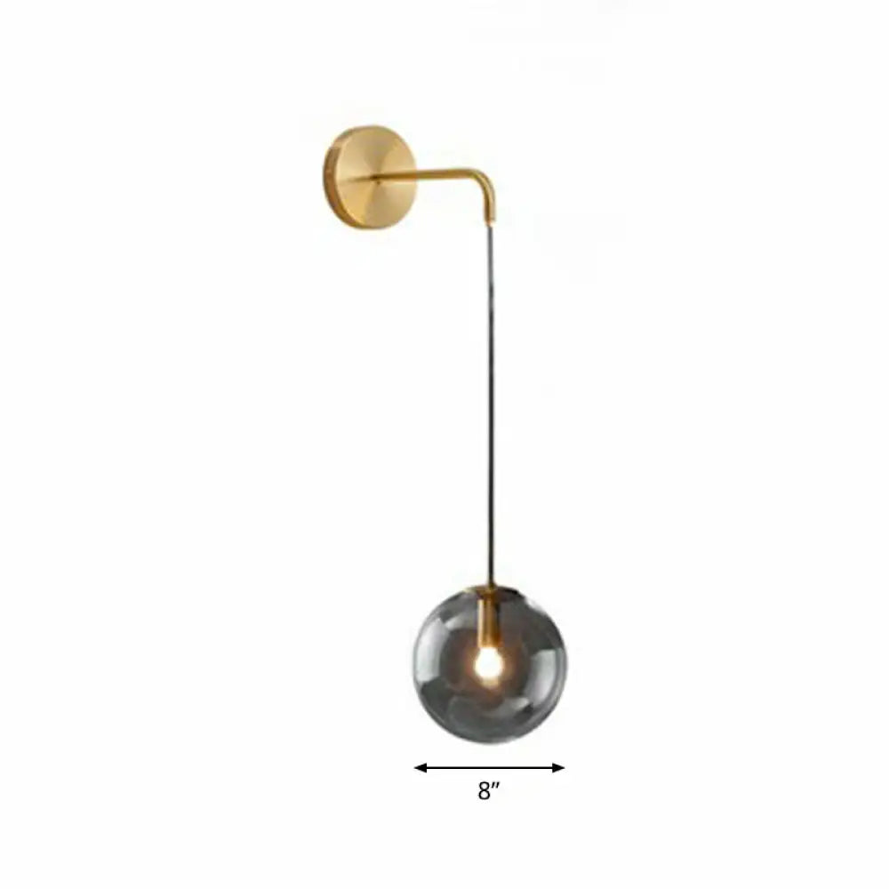 Moderne Kugel-Wandleuchte aus Glas E26/E27-Fassung Wohnzimmer Schlafzimmer Flur Skandinavisches Design Interieur | Sansoti