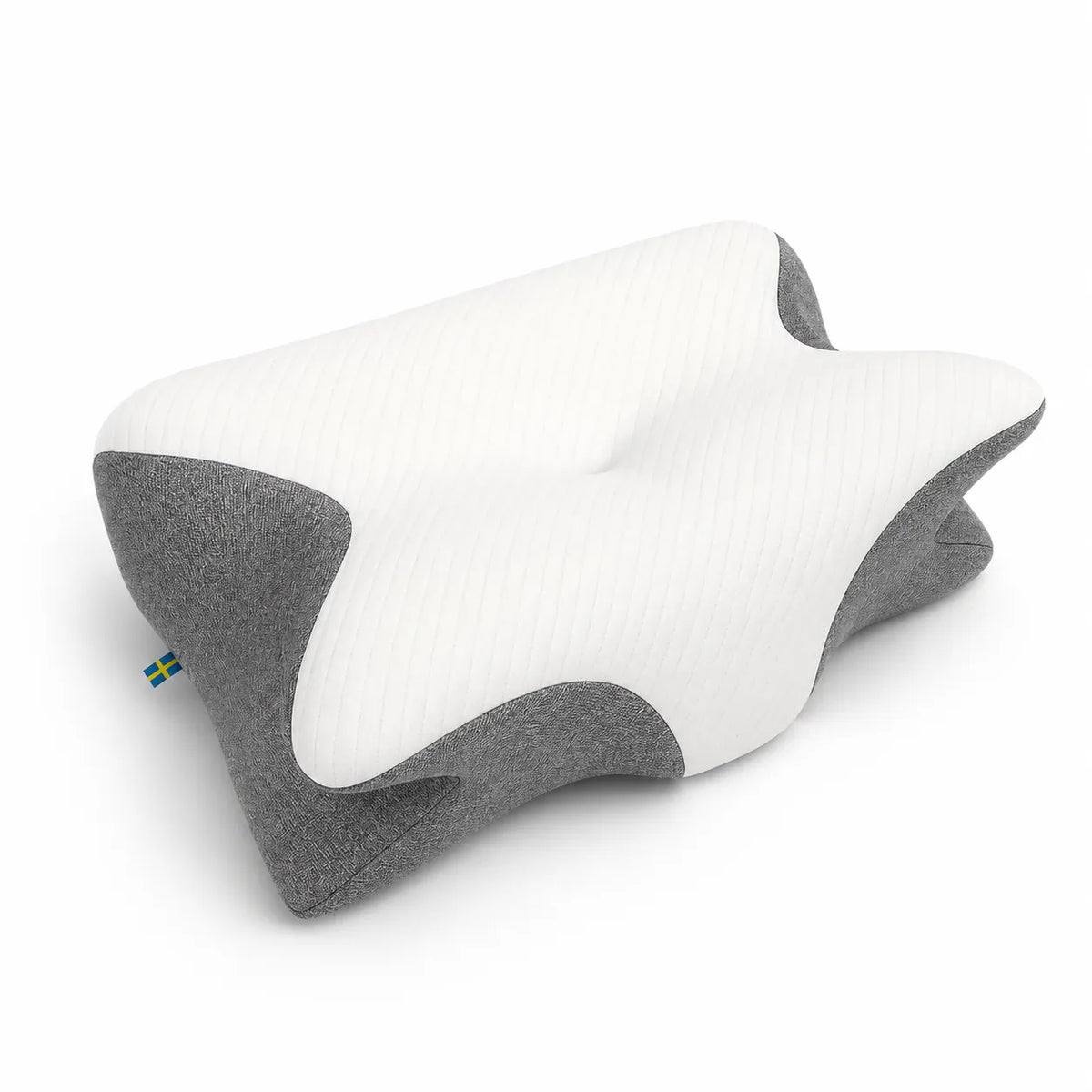 Ergonomisch Nekkussen Memory Foam voor Rug- Zij- en Buikslapers Drukverlagend Ademend met Katoenen Hoes | Sansoti