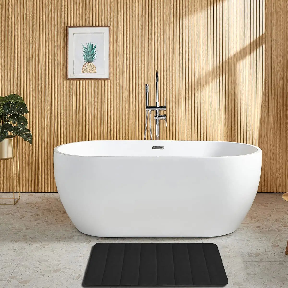 Fluwelen Memory Foam Badmatten Set van 3 Stuks – Waterabsorberend Antislip Badkamertapijt met Zachte Badmat voor Toilet en Douche | Sansoti