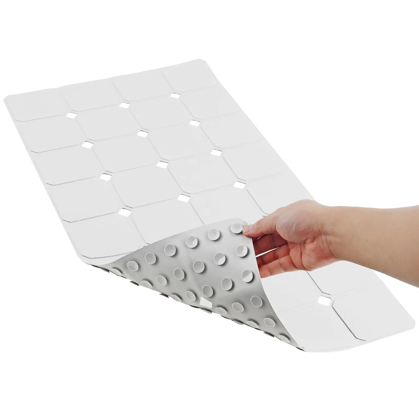 Foldable Non-Slip Bath Mat with Suction Cups Silicone Bathroom Mat for Shower and Bath | Sansoti
