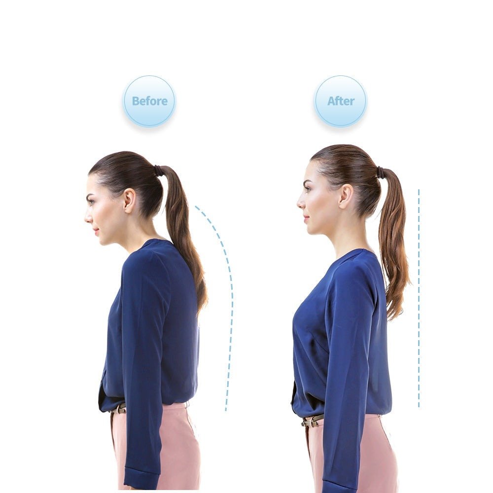 Nekhouding Corrector Volwassenen Kinderen Siliconen Body Wrap Postuur Ondersteuning Zwart Blauw Roze | Sansoti