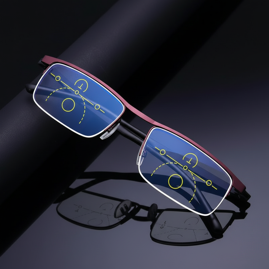 Progressieve Leesbril met Automatische Aanpassing — Blauwlichtfilter & UV-Bescherming voor Ontspannen Zicht | Sansoti