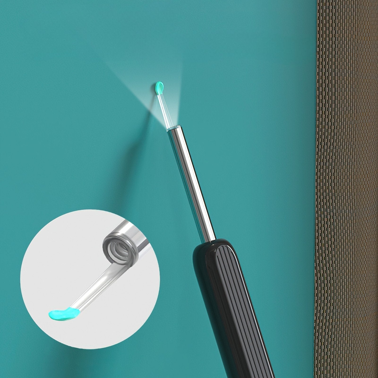 Ear Exam Camera with Silicone Cleaning Attachment and LED Lighting | Sansoti