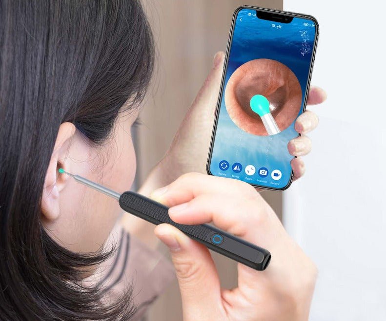 Ear Exam Camera with Silicone Cleaning Attachment and LED Lighting | Sansoti