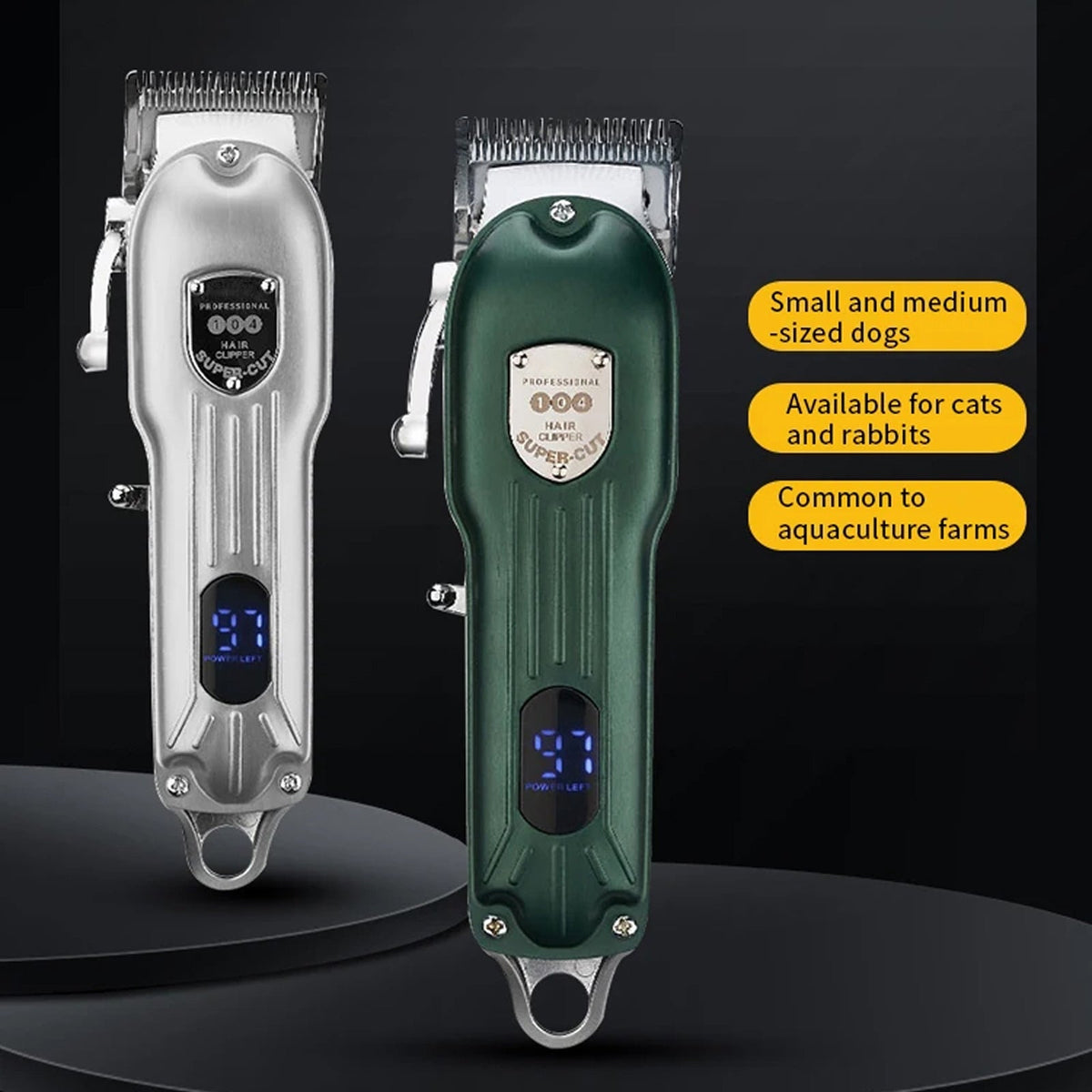 Rechargeable Pet Clipper with Quiet Motor, LED Indicator, Professional Fur Scissors and Trimmer for Dogs and Cats | Sansoti