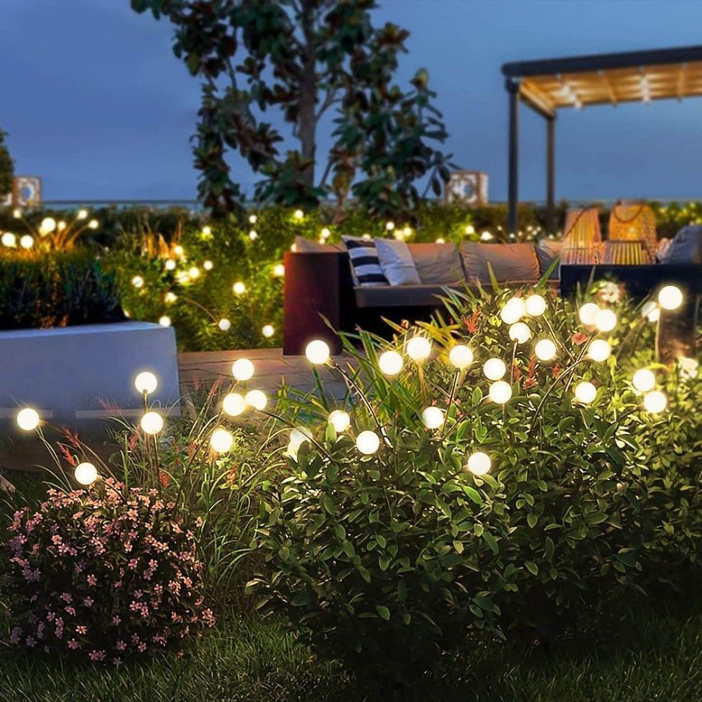 Solarne oświetlenie ogrodowe z poruszającymi się gałązkami LED, wodoodporne IP65, 6–10 diod LED, efekt świetlików, do użytku na zewnątrz | Sansoti