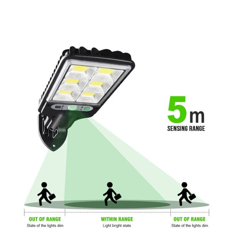 Waterproof Solar Outdoor Lamp with Motion Sensor 100W – IP67 LED Floodlight for Yard, Driveway and Garden with Remote Control | Sansoti