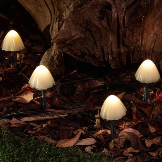 Solar Tuinlampen Paddestoelvorm 10 LED-Verlichting met Grondspiesen voor Tuin en Terras Sfeerlicht | Sansoti