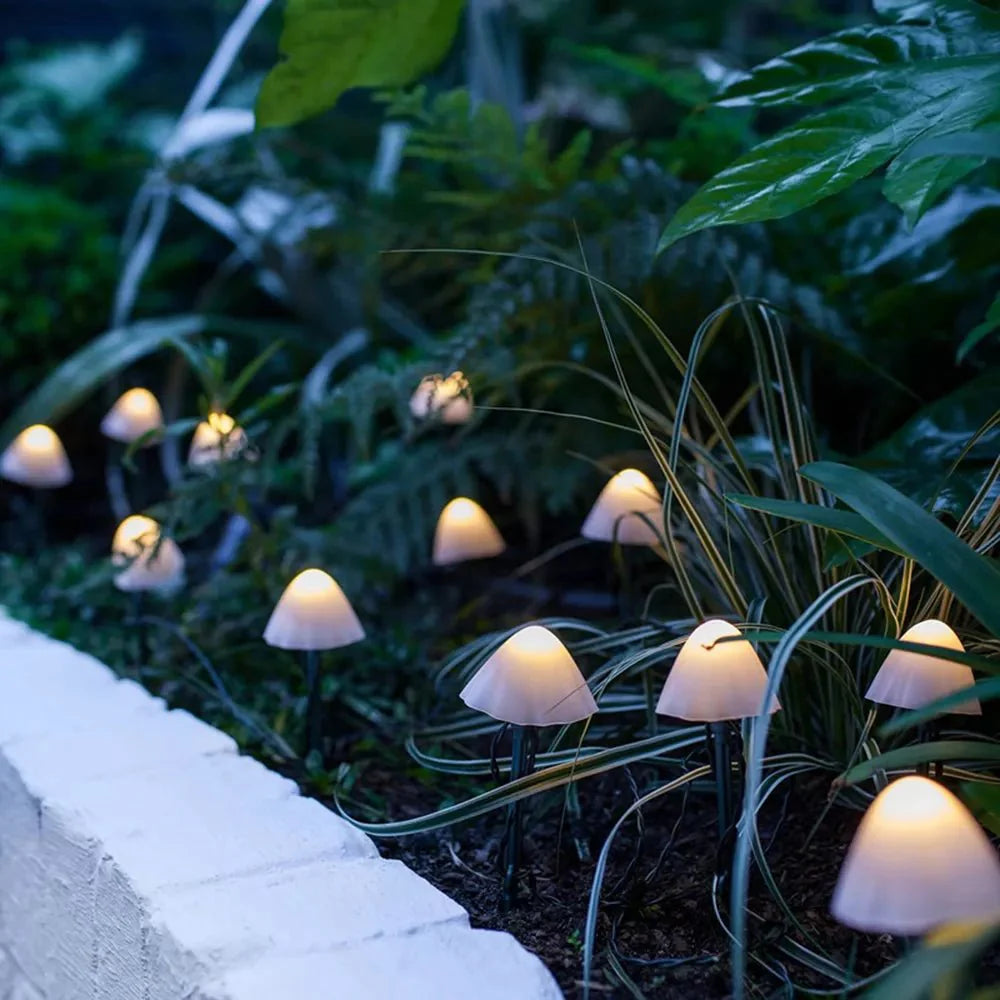 Solar Tuinlampen Paddestoelvorm 10 LED-Verlichting met Grondspiesen voor Tuin en Terras Sfeerlicht | Sansoti