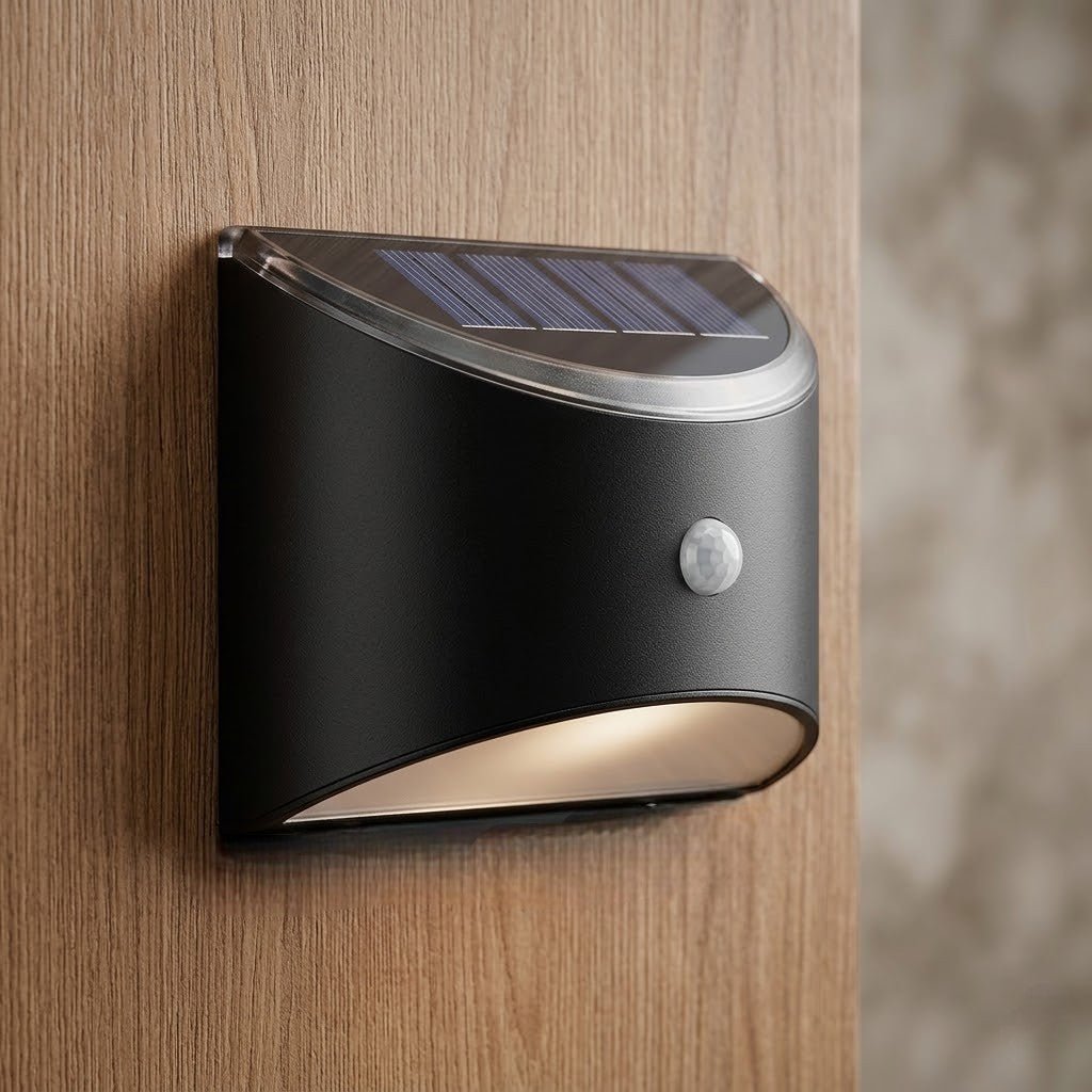 Solarbetriebene Außenlampe mit Bewegungssensor, IP65, wasserdichte LED-Beleuchtung für Garten, Wand, Weg und Einfahrt | Sansoti