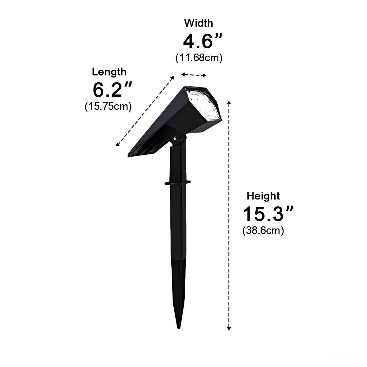 Verstellbarer Solar-Gartenstrahler LED IP65 Wasserdicht Schwarz Warmweiß RGB Außenbeleuchtung 3 m Reichweite für Garten Terrasse | Sansoti