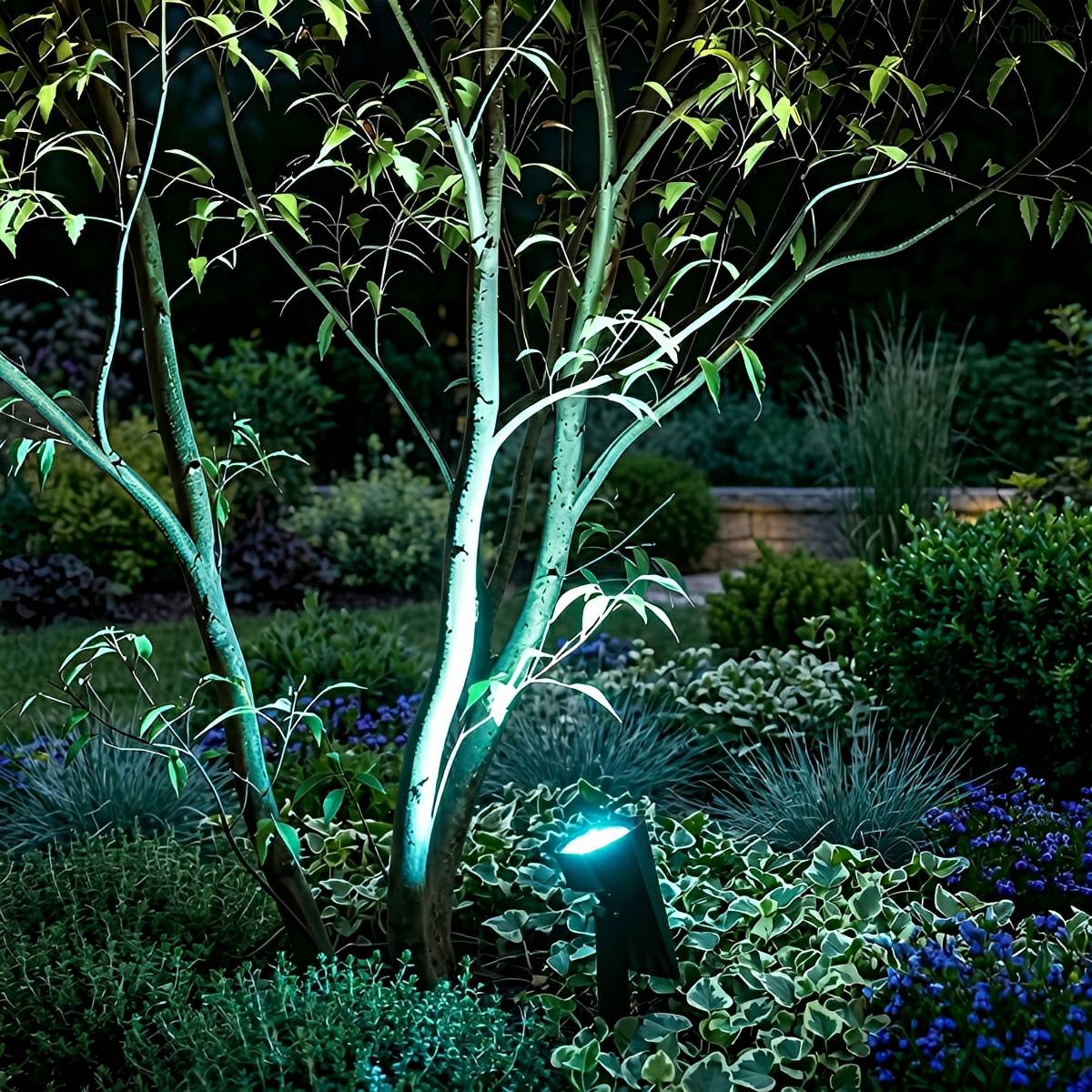 Verstellbarer Solar-Gartenstrahler LED IP65 Wasserdicht Schwarz Warmweiß RGB Außenbeleuchtung 3 m Reichweite für Garten Terrasse | Sansoti