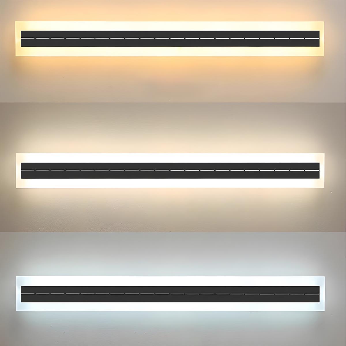 Solar-powered Outdoor Wall Light LED Strip Aluminum Waterproof IP65 for Garden Patio Facade Driveway | Sansoti