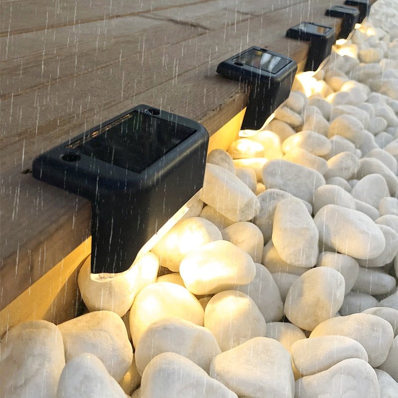 Zonne-energie Trapverlichting Waterdicht LED Buiten voor Tuin en Trap | Sansoti