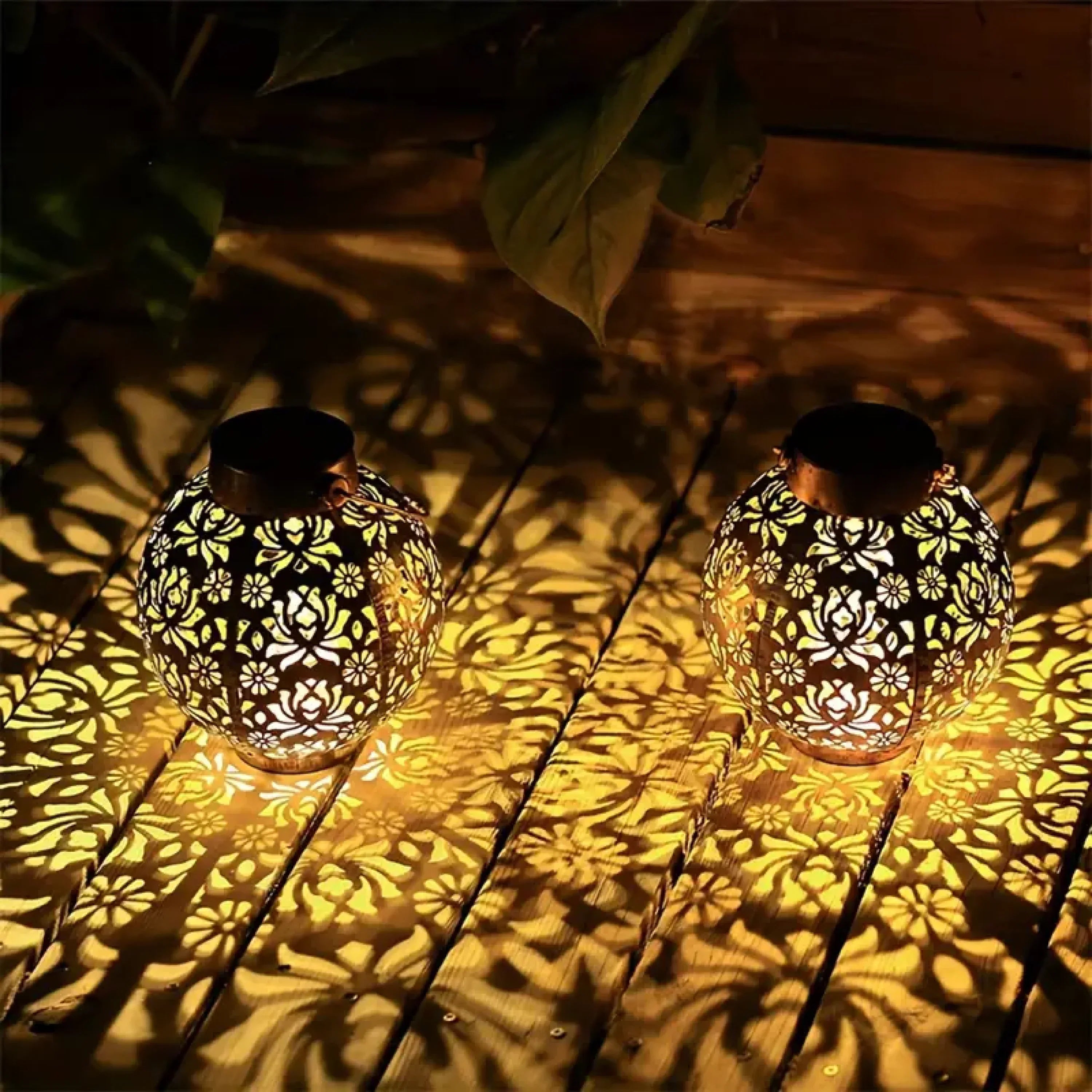 Solar Lighting for Terrace & Garden – Round Atmosphere Lamp with Warm Light | Sansoti