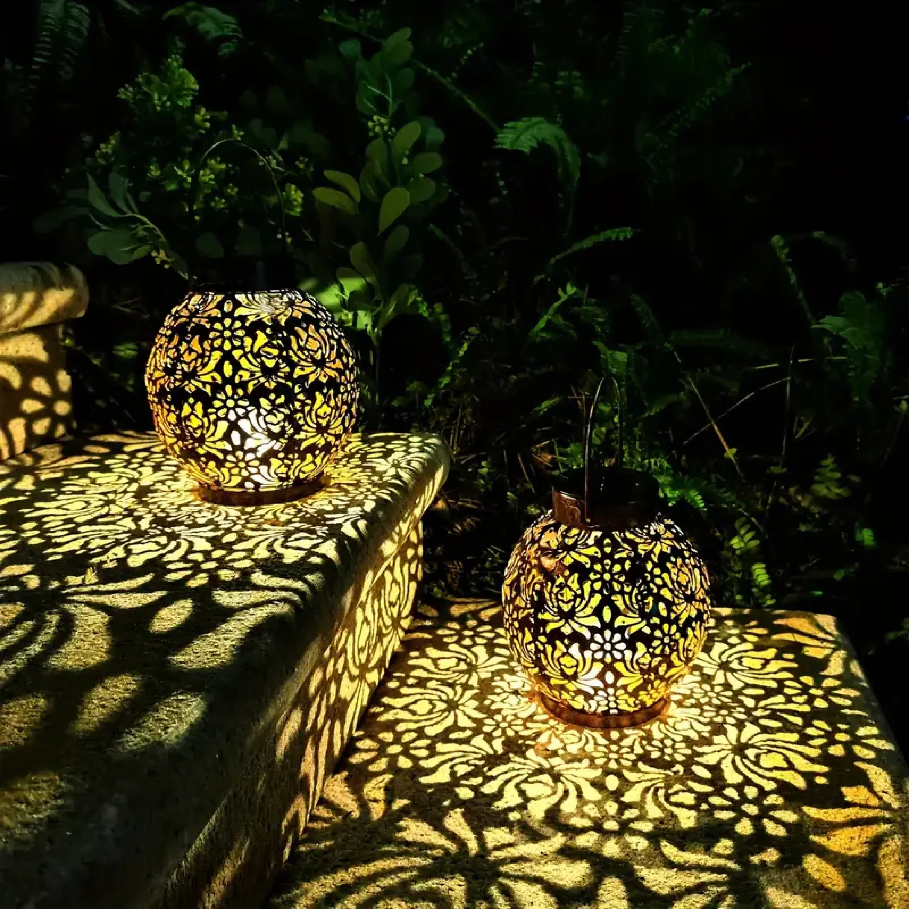 Solar Lighting for Terrace & Garden – Round Atmosphere Lamp with Warm Light | Sansoti