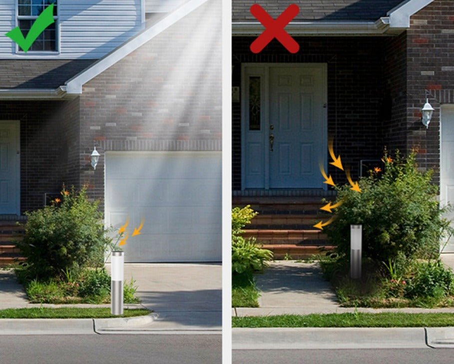 Solar Tuinpadverlichting met Lichtsensor IP65 Waterbestendig 42cm Roestvrij Staal | Sansoti