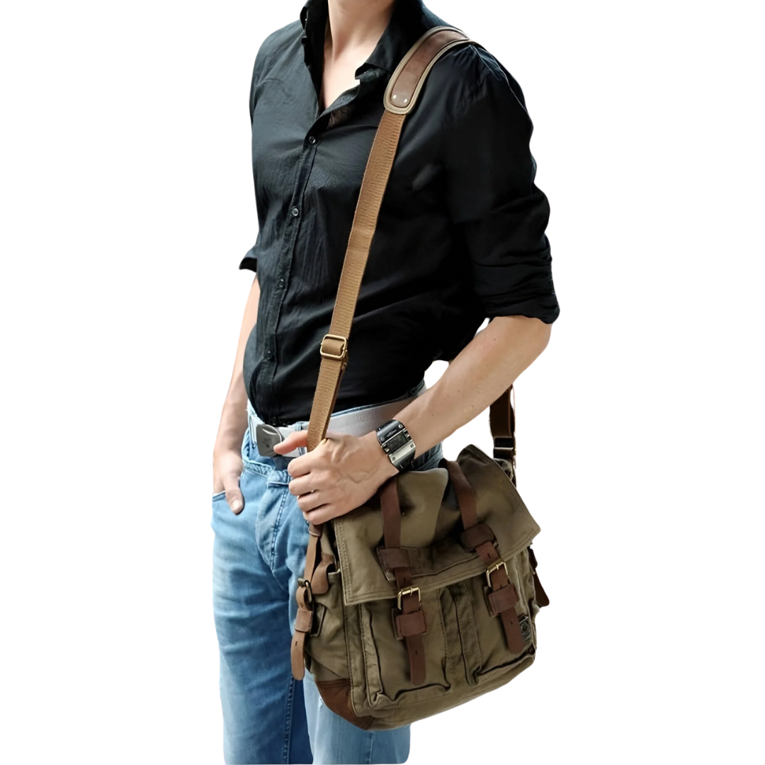 Canvas Crossbody Tas voor Heren – Ruim & Sterk – Ideaal voor Dagelijks Gebruik & Outdoor | Sansoti