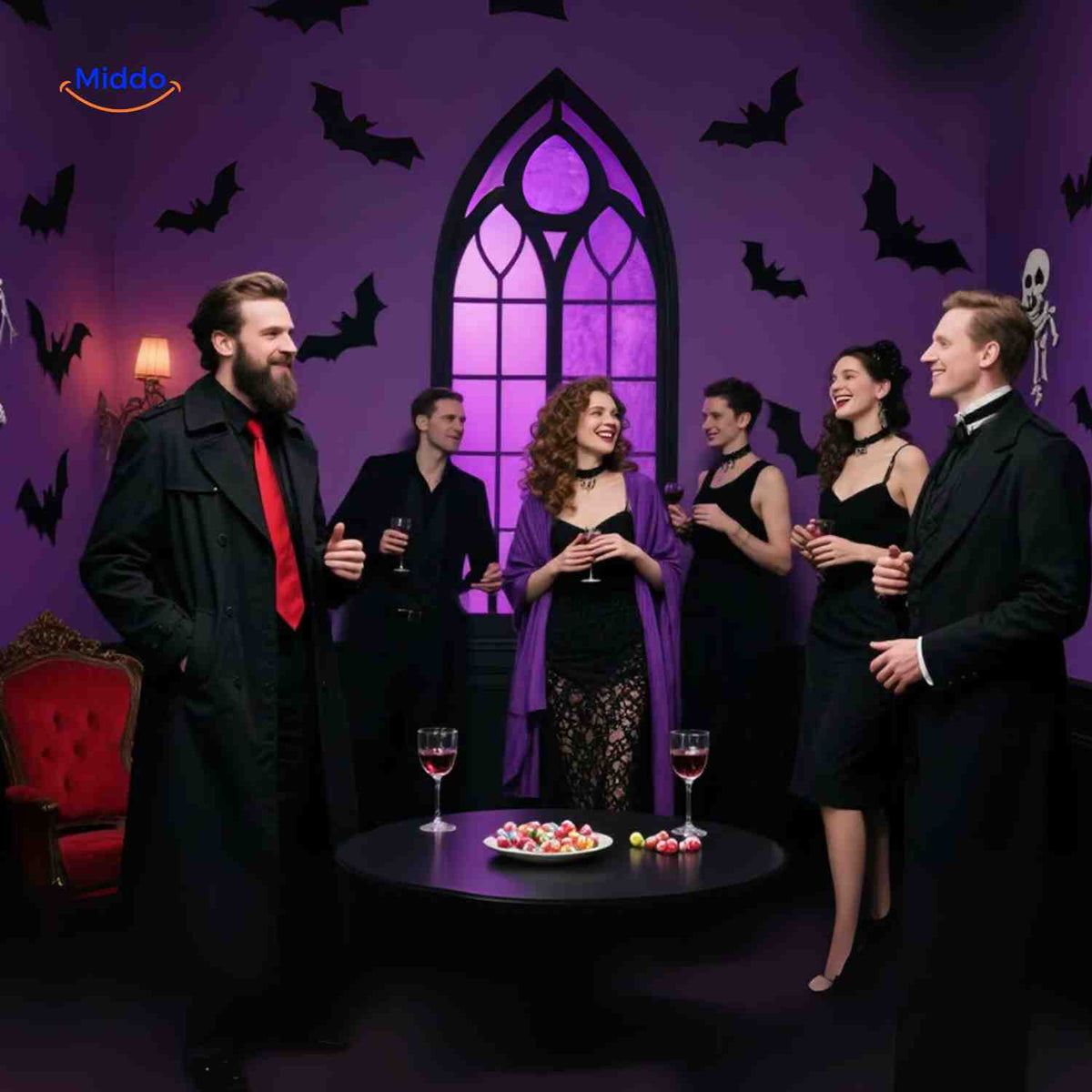 3D-LED-Wanddekoration Halloween Fledermäuse Spinnen Gespenster Leuchtende Wanddeko Gruselparty Kindgerechte Festdekoration | Sansoti