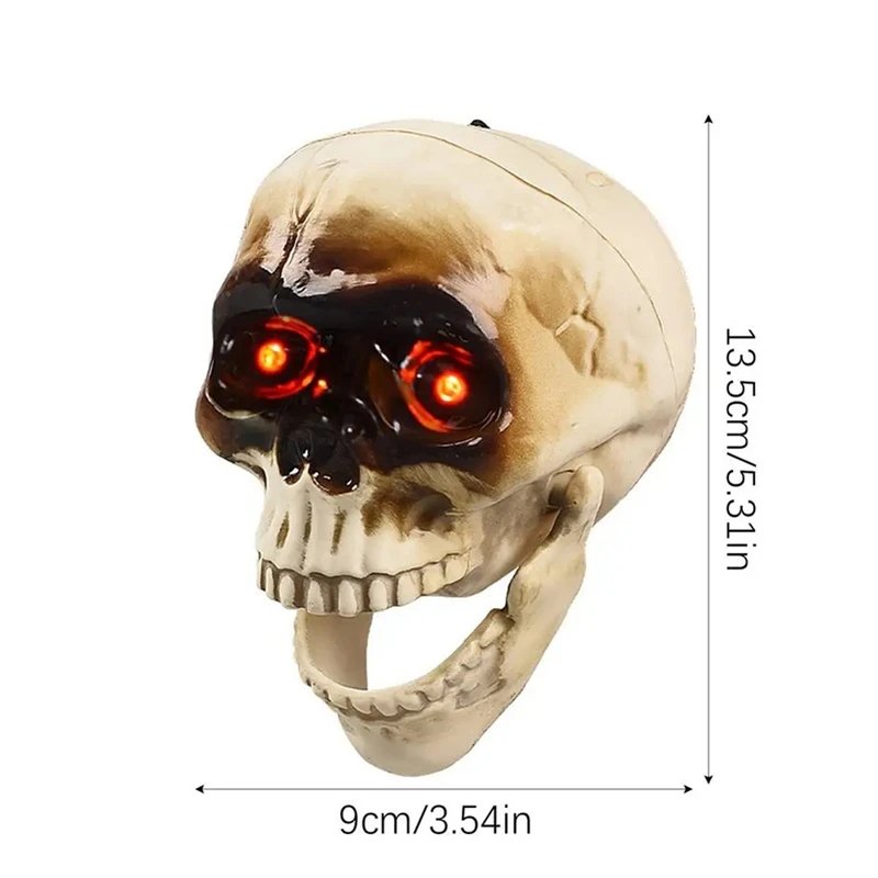 Halloween Skull with Motion Sensor LED Eyes Spooky Atmosphere Party Decoration Horror Party Decor | Sansoti