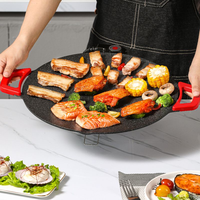 Rookvrije Elektrische Grillplaat – Multifunctionele Contactgrill voor Binnen en Buiten 28cm | Sansoti