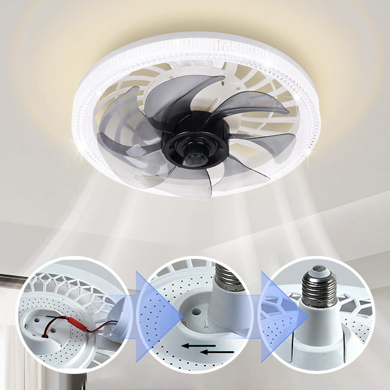 Ventilator met Verlichting – Rustgevend Licht en Koele Bries – Afstandsbediening – 4 Standen | Sansoti