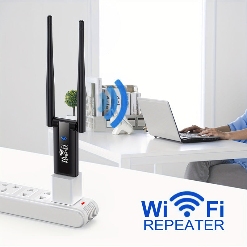 WiFi Repeater 300Mbps – Verbetert je Draadloze Netwerkbereik – USB-Gevoed – Compact & Draagbaar | Sansoti