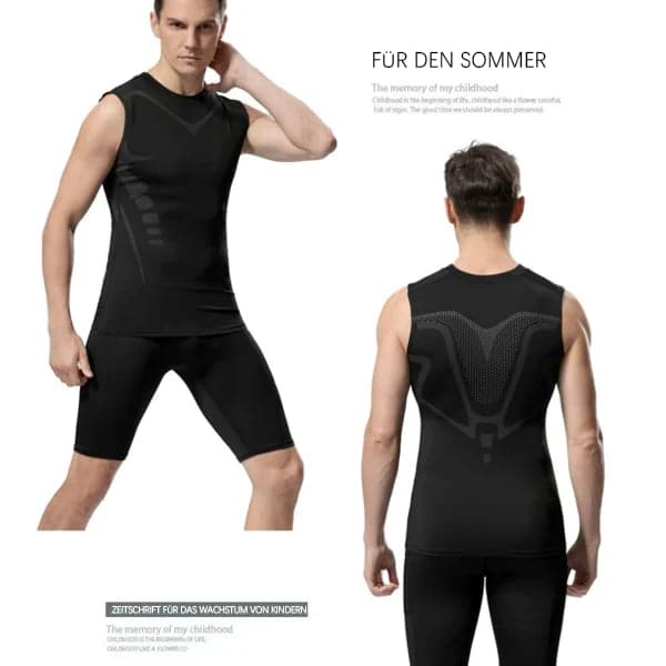 Ionic Shaping Vest voor Mannen – Compressie Shapewear Hemd zonder Mouwen – Lichaamsvormend en Comfortabel – Ademend Ontwerp voor Dagelijks Gebruik | Sansoti