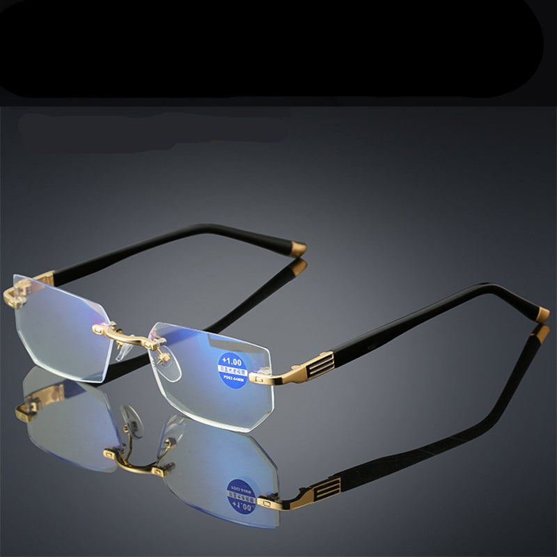Multifocale Leesbril met Gleitzicht en Blaulichtfilter | Ultraleicht Titanium TR90 Frame | Voor Nabij- en Veraf Zicht | Digitale Oogbescherming | Sansoti