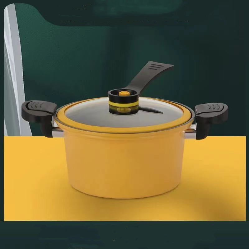 Snelkookpan met Anti-aanbaklaag – Gezond & Snel Koken – Snelkookfunctie & Langzaam Koken – Voedingsstoffen Behouden – 3,5L Capaciteit – Verkrijgbaar in Groen, Rood en Geel | Sansoti