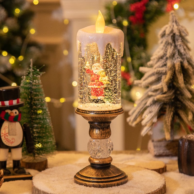 Decoratieve Kerstkaars LED Nachtlampje Warmwit Sfeerlicht Kerstversiering Tafelkaars Feestdagen Woonkamer | Sansoti