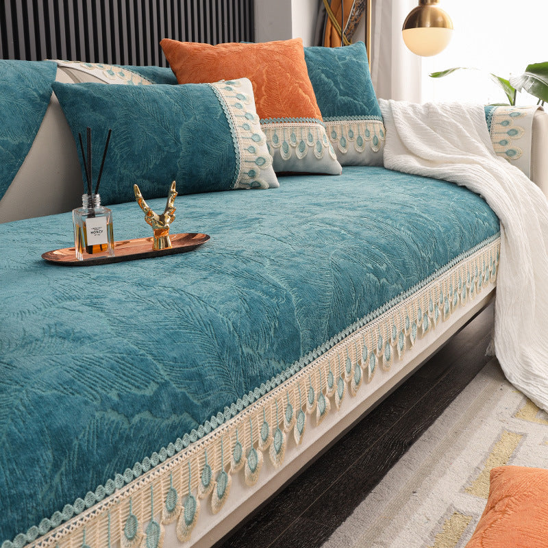 Chenille Bankhoes met Anti-Slip voor Ultiem Comfort | Sansoti