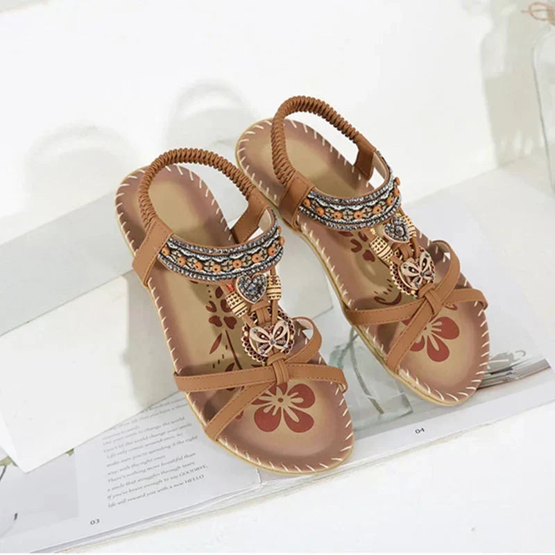Bohemian Sandalen voor Dames met Antislipzool Ultrazacht Comfortabel Zomerschoeisel Strand Vakantie Slippers | Sansoti