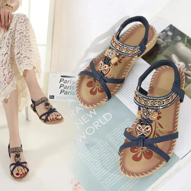Bohemian Sandalen voor Dames met Antislipzool Ultrazacht Comfortabel Zomerschoeisel Strand Vakantie Slippers | Sansoti