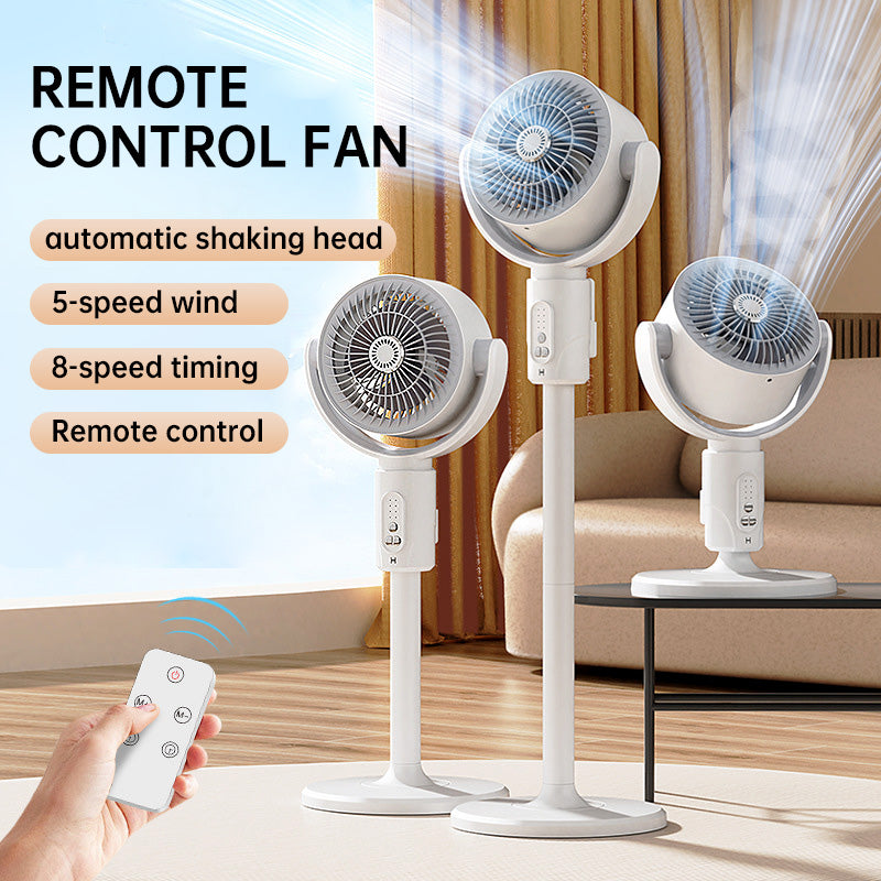 USB Standventilator met Hoogteverstelling en Afstandsbediening – 5 Snelheden en Oscillatie – Fluisterstil 36dB | Sansoti