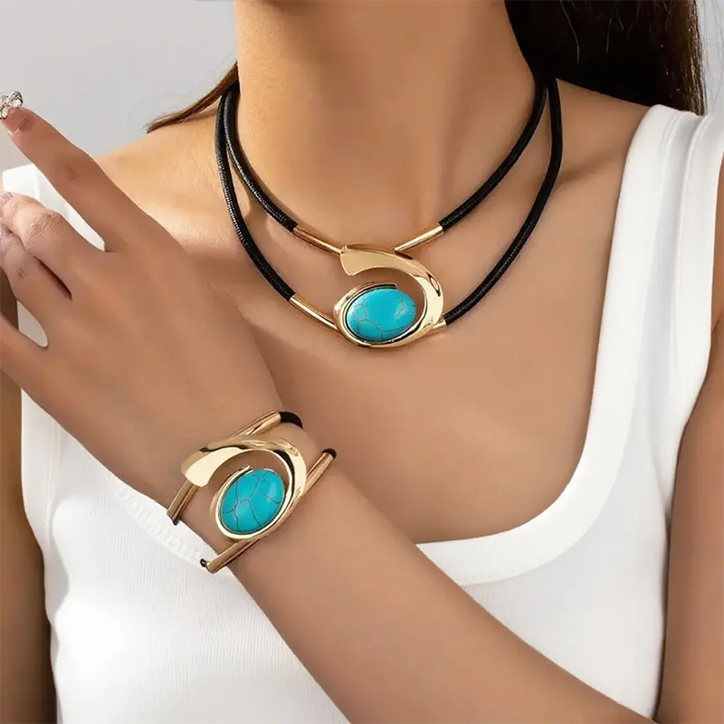 Vintage Boho Sieradenset met Delicate Patronen en Schitterende Accenten voor Moderne Elegantie | Sansoti