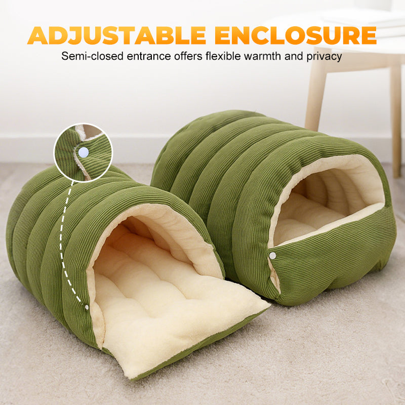 Huisdierenbed Grondloze Iglohut – Zachte Igloo Pluche Slaapplek Klein Medium Groot Kat Hond Winter | Sansoti