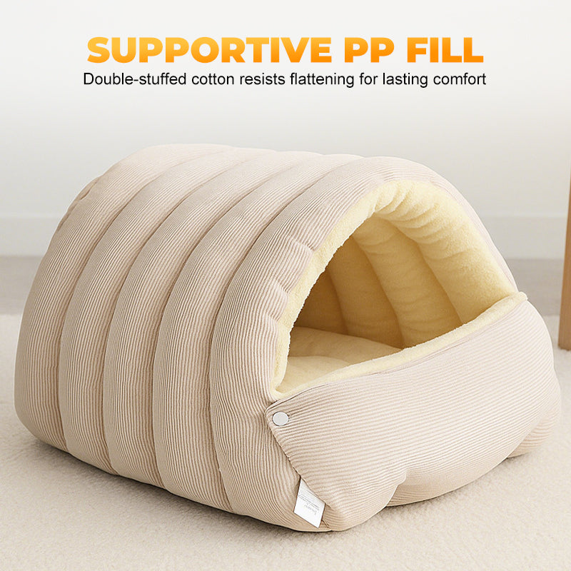 Huisdierenbed Grondloze Iglohut – Zachte Igloo Pluche Slaapplek Klein Medium Groot Kat Hond Winter | Sansoti