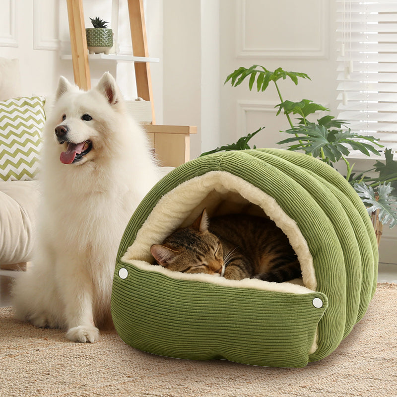 Huisdierenbed Grondloze Iglohut – Zachte Igloo Pluche Slaapplek Klein Medium Groot Kat Hond Winter | Sansoti
