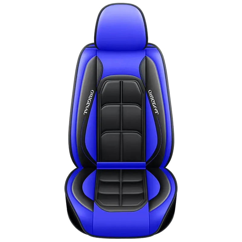 Car Seat Covers for Front Seats Faux Leather Black Beige Grey Brown Green Orange Blue Pink Universal Fit | Sansoti