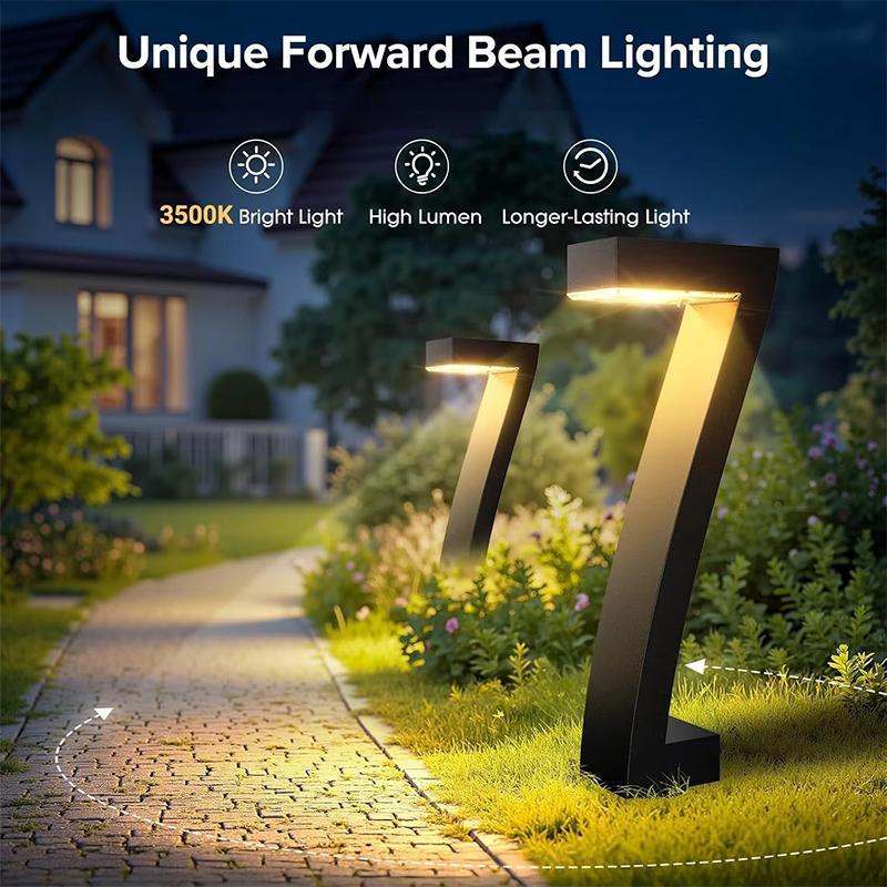 Solar Tuinlampen Set 4 Stuks Warmwit LED Wegverlichting Waterdicht IP65 Buitenverlichting Terrasverlichting | Sansoti