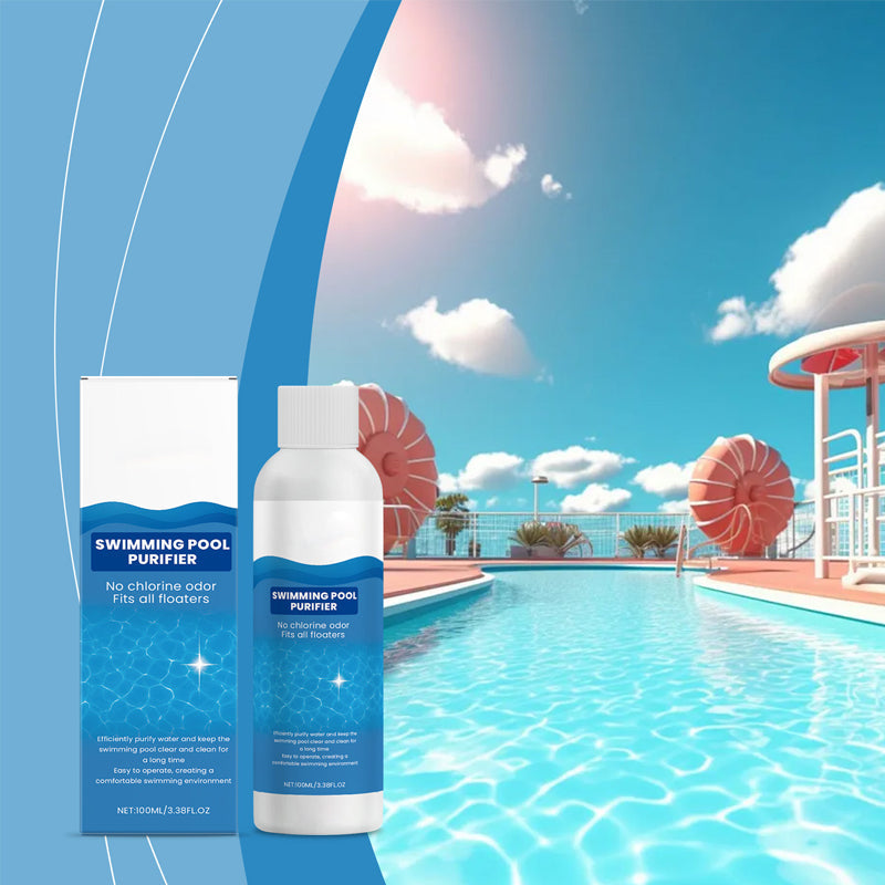 Zwembad Onderhoudsvloeistof 100 ml Chloorvrij voor Kristalhelder Water en Algenbestrijding | Geschikt voor Opblaasbaar Zwembad Jacuzzi Hottub Bubbelbad | Sansoti