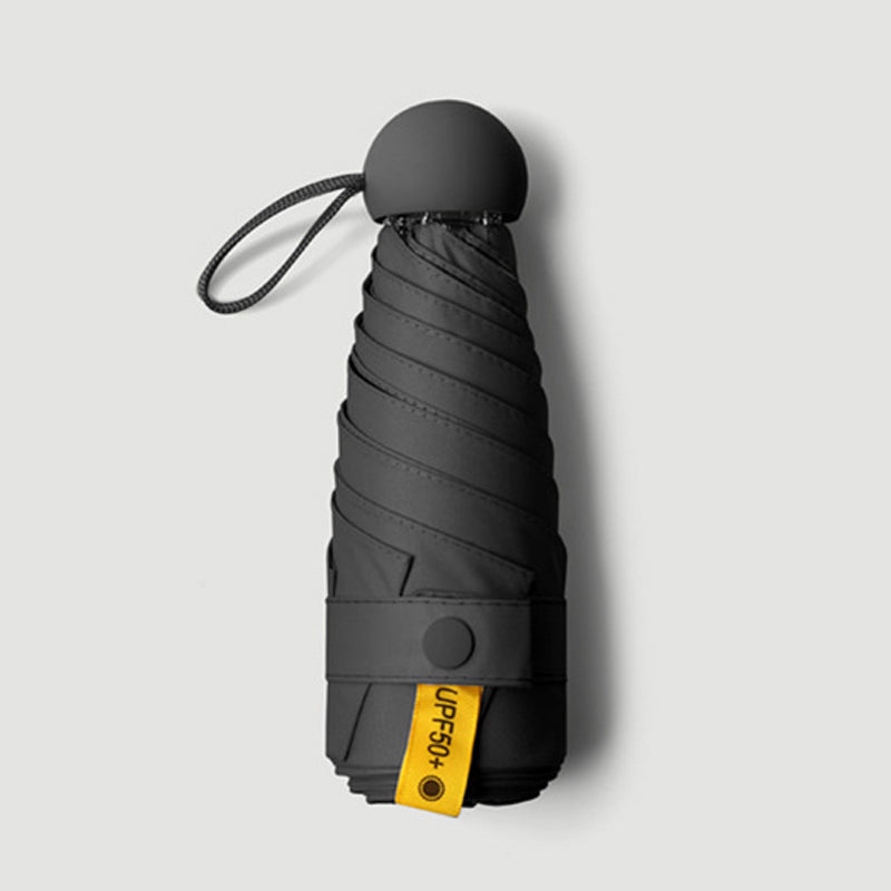 Kompakter faltbarer Regenschirm Capsule UPF50+ UV-Schutz im Taschenformat windbeständiger Mini-Reiseschirm | Sansoti