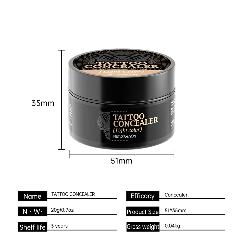 Crème correctrice bicolore waterproof, camouflage naturel pour imperfections cutanées, cicatrices et cernes | Sansoti