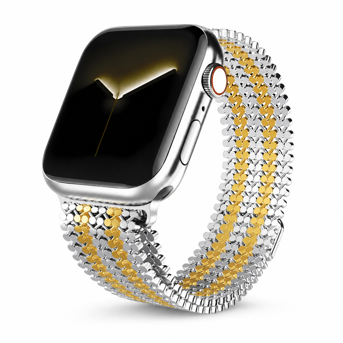 Magnetische Stalen Schakelband voor Smartwatch – Verstelbaar Metalen Bandje Polshorloge Accessoire Zilver | Sansoti