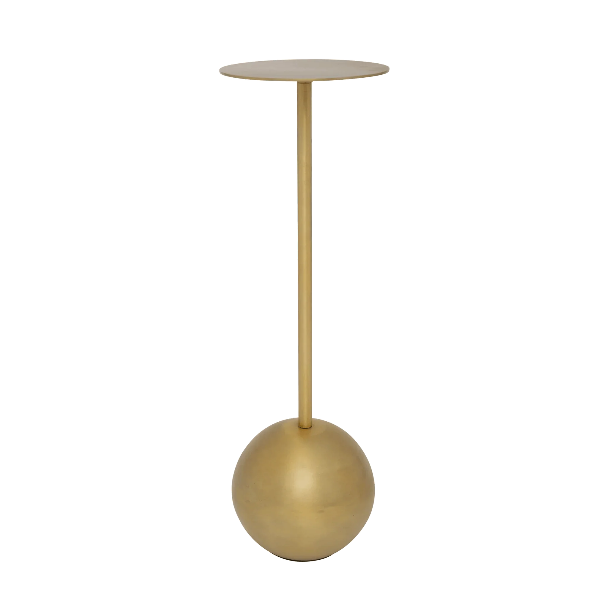 Minimalistischer runder Beistelltisch aus Aluminium mit schwarzem oder goldenem Finish – modernes Design Tischchen 66 cm hoch | Restfield
