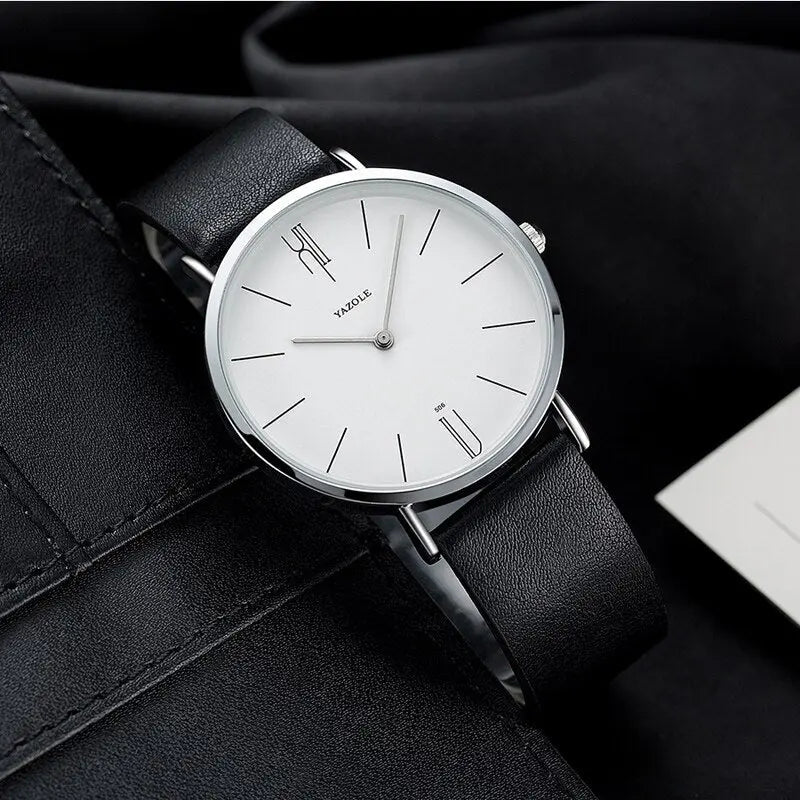 Herrenarmbanduhr mit Lederarmband und Quarzuhrwerk, klassisches Design, stilvolle Vintage-Optik, zeitlos und elegant | Sansoti