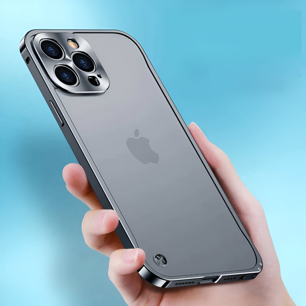 Aluminium Telefoonhoesje Met Polycarbonaatrug en Klickvergrendeling Voor iPhone | Sansoti