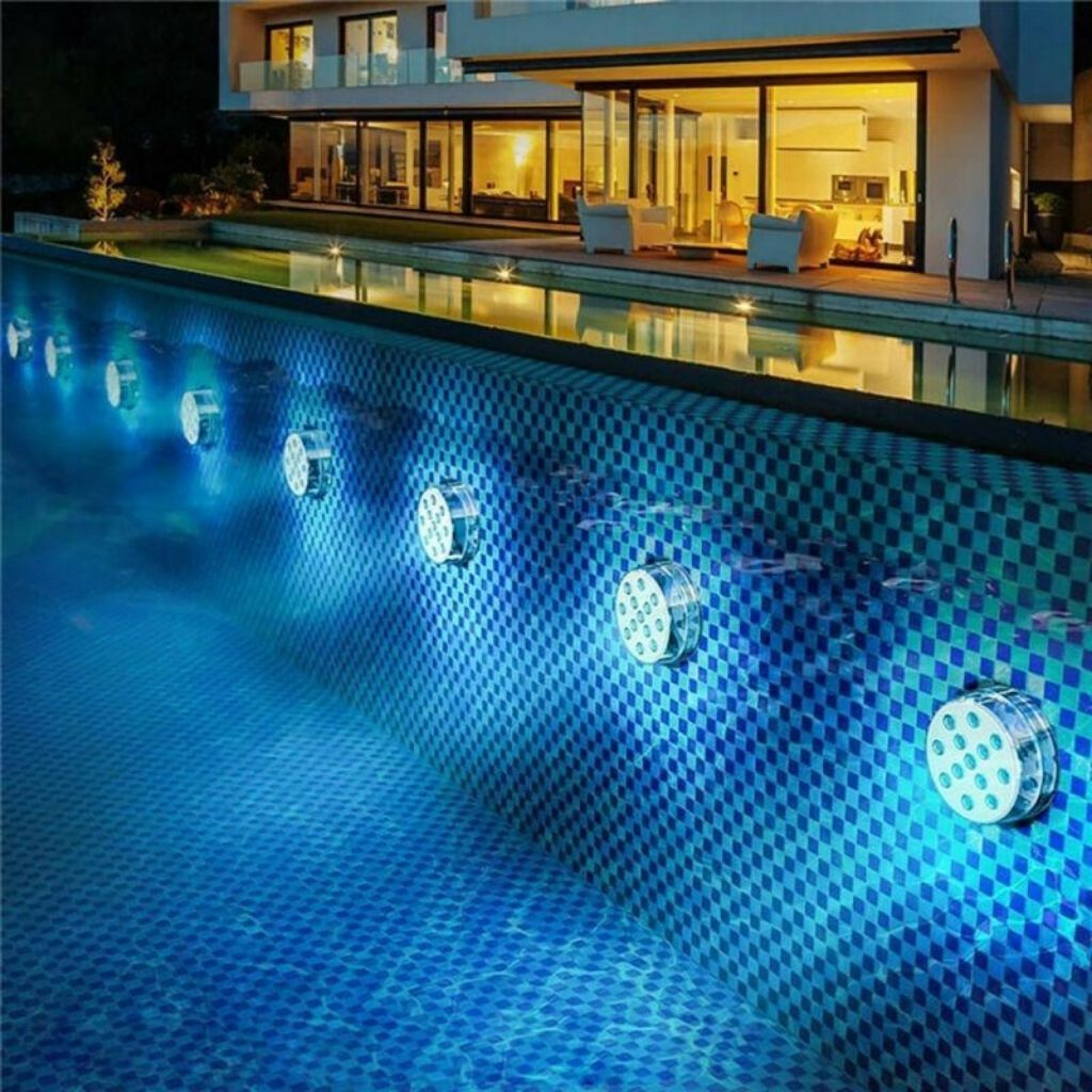 Lampe LED sous-marine RGB pour piscine avec télécommande, 13 couleurs, étanche IP68, éclairage décoratif | Sansoti