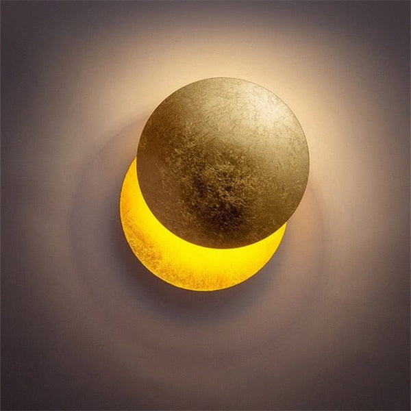 Wandlamp met Maanlicht LED Moderne Scandinavische Stijl Rond Warm Wit Zwart Wit Goud 20 25 cm Sfeerlicht | Sansoti